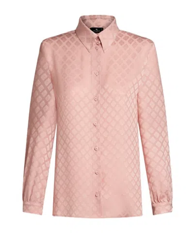 Etro Long-sleeved Shirt In Pink