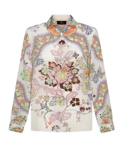 Etro Long-sleeved Shirt In White