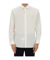 Etro Linen Shirt With Pegaso Logo In White