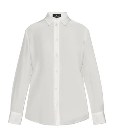 ETRO ETRO LOGO-EMBROIDERED LONG-SLEEVED SHIRT