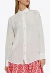 Etro Point Collar Shirt With Long Sleeves In White