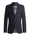 Etro Long Sleeved Single Breasted Jacket In Blue