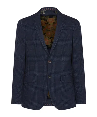 Etro Long-sleeved Suit Coat In Black