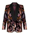 Etro Velvet Jacket With Print In Black