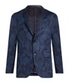 Etro Mrw Blazer Jacquard Fleur In Blue
