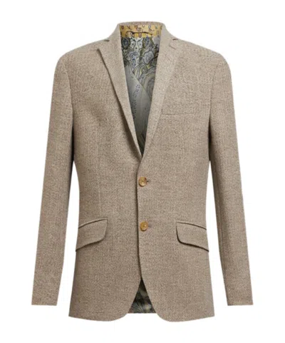 Etro Long-sleeved Suit Coat In Light Brown