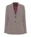 Etro Long-sleeved Suit Coat In Multicolor