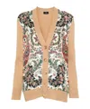 Etro Floral-print Panelled Cardigan In Nude