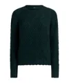 Etro Perforated Pattern Cashmere Sweater In Green