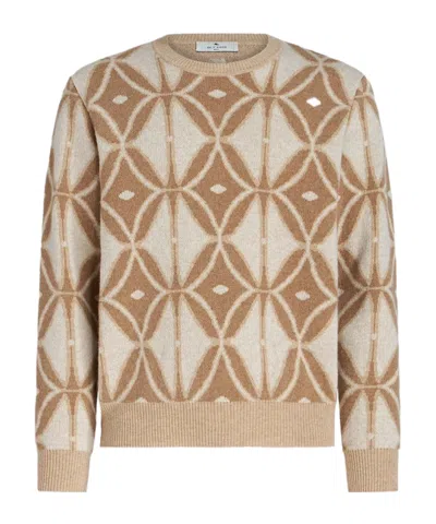 Etro Long-sleeved Sweater In Nude