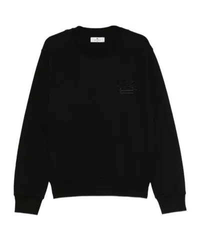 Etro Long-sleeved Sweatshirt In Black