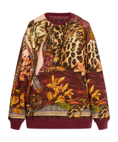Etro Long-sleeved Sweatshirt In Brown