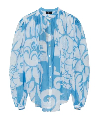 ETRO ETRO PLEAT DETAILED PRINTED BLOUSE