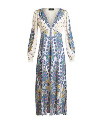 ETRO ETRO CREPE DE CHINE MIDI DRESS
