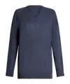 Etro , Cashmere Sweater, Woman, Navy Blue, Size 44 In Blue