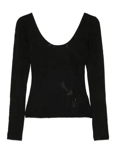 Etro Long-sleeves Top In Black