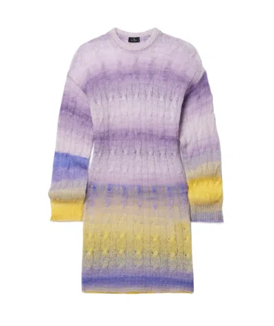 Etro Long Sweater With Fading Effect In Multi