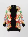 Etro Longline Printed Top With Box-pleat Detail