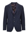 Etro Checked Single-breasted Blazer In Blue