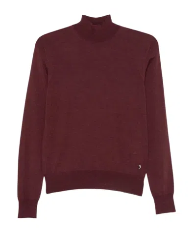 Etro Long-sleeve Knit Top In Burgundy