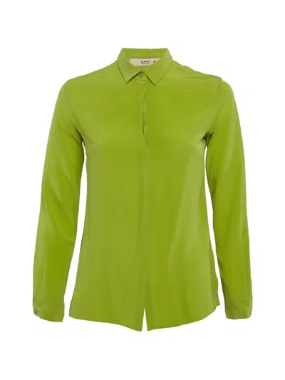 Pre-owned Etro Long-sleeve Silk Shirt In Green