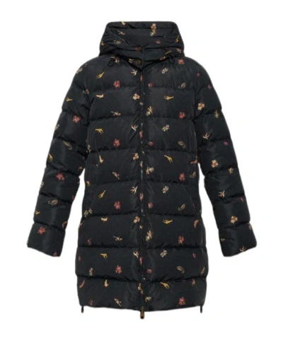 Etro Long-sleeved Hooded Down Jacket In Black