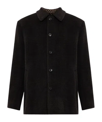 Etro Long-sleeved Jacket In Brown