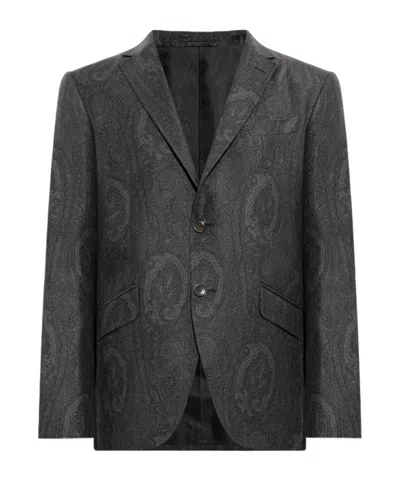 Etro Long-sleeved Jacket In Black