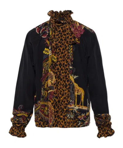 Etro Long-sleeved Shirt In Black
