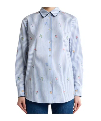 Etro Long-sleeved Shirt In Blue