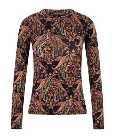 Etro Long-sleeved T-shirt In Multi