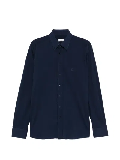 Etro Long-sleeves Buttonec Shirt In Blue