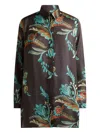 Etro Hemd Mit Blumen-print In Brown