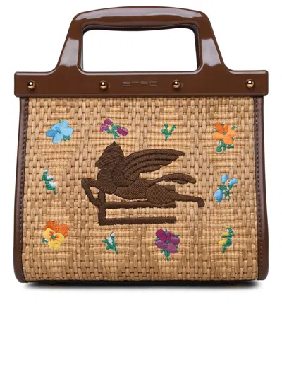 Etro Love Medium Tote Bag In Brown