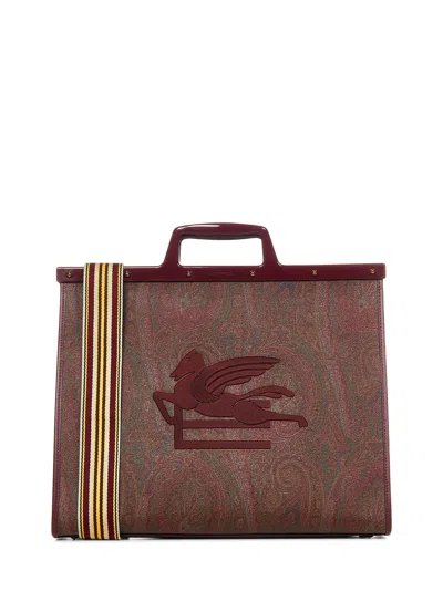 Etro Love Trotter Large Paisley Tote In Red