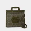 Etro Medium Denim Jacquard Love Trotter Bag