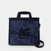 ETRO LOVE TROTTER SHOPPER BAG - ETRO - COTTON - BLUE