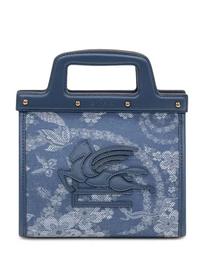 Etro Love Trotter Shopping Bag In Blue