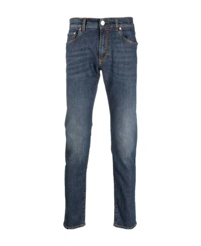 Etro Low-rise Straight-leg Jeans In Blue