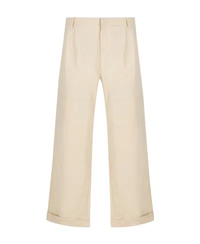 Etro Low-rise Wide-leg Trousers In Nude