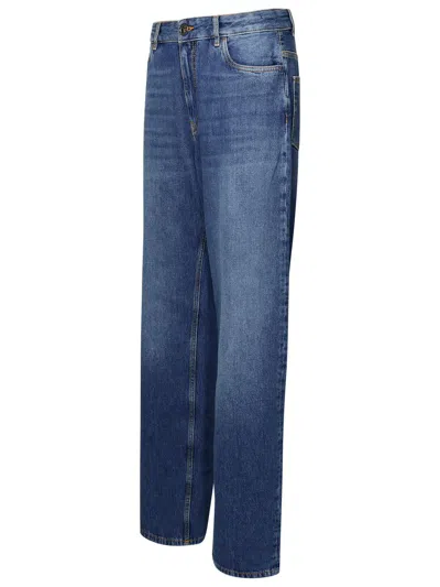 Etro Low-waisted Baggy Jeans In Blue