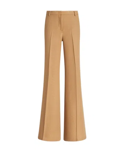 Etro Low-rise Flared Trousers In Nude