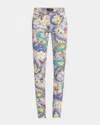 Etro Lucky Charm Print Straight-leg Trousers In Print On Blue Base 3