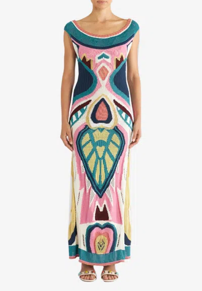 Etro Lucky Clover Crochet Maxi Dress
