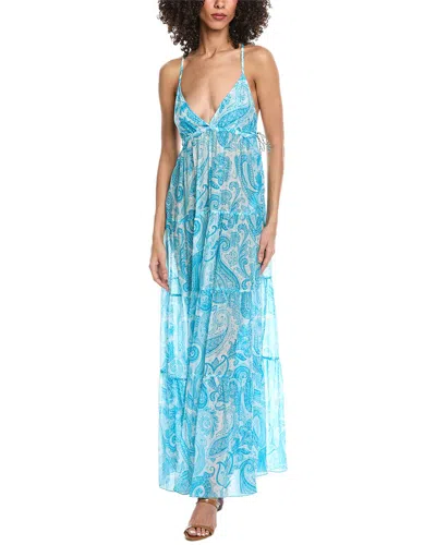 Etro Lungo Oryx Silk-blend Maxi Dress In Green