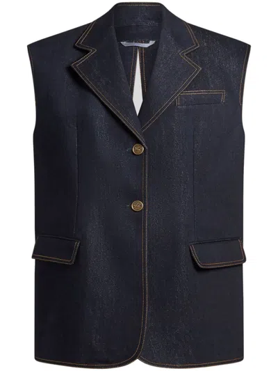 ETRO LUREX DENIM VEST