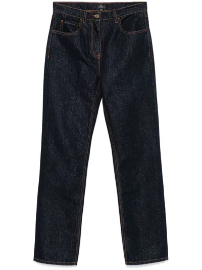 Etro Lurex Jeans In Blue