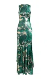 Etro Lurex Jersey Maxi Dress In Multi