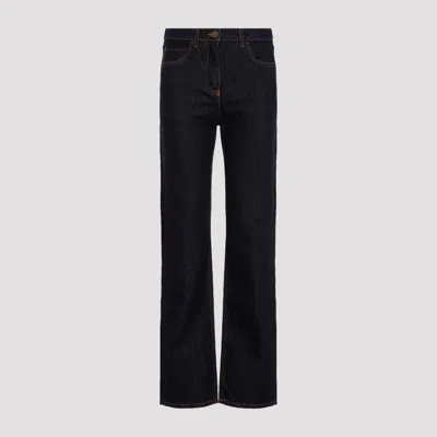 Etro Lurex-detail Wide Leg Jeans In Blue