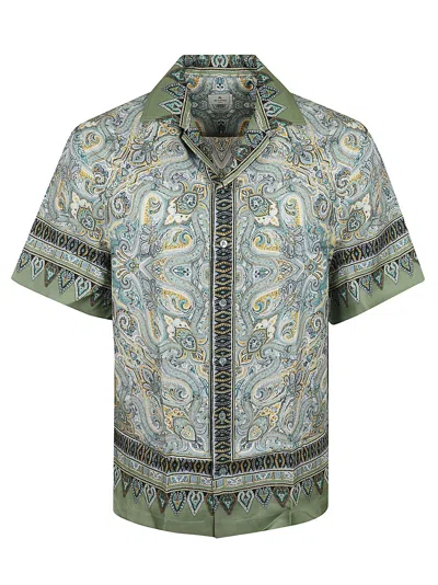 Etro Luxurious Silk Shirt For Upscale Events In Green